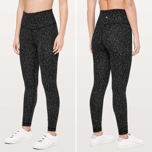 Lululemon Wunder Under High-Rise 7/8 Tight *25" Inseam Black Speckle, Size 4